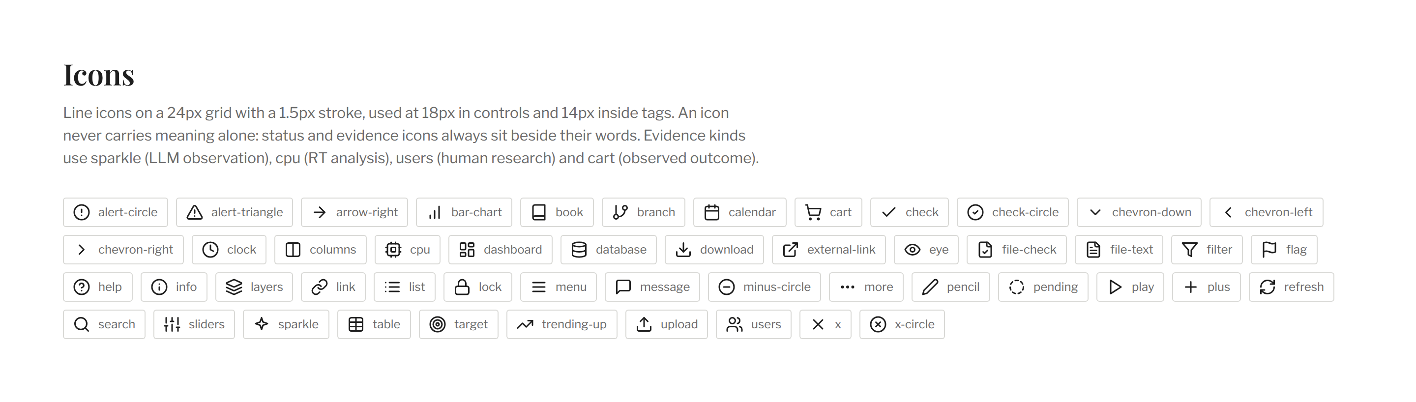 Section / Icons