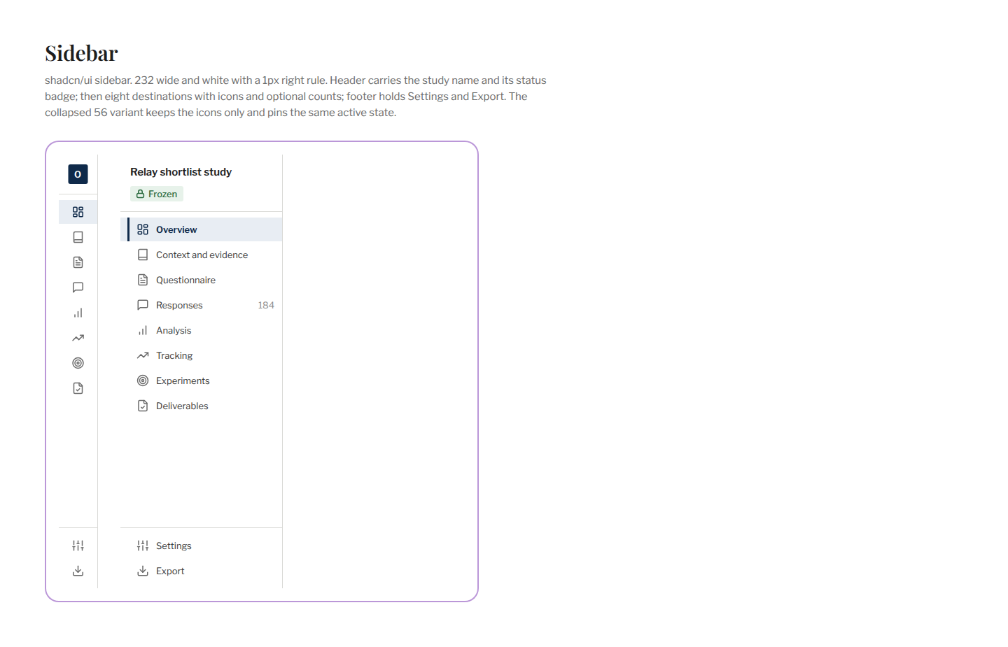 Section / Sidebar