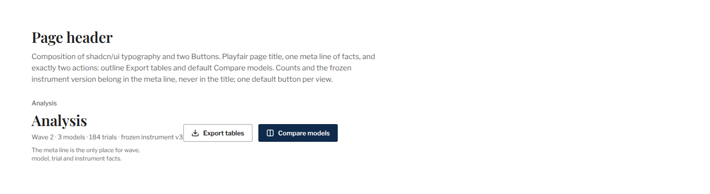 Section / Page header