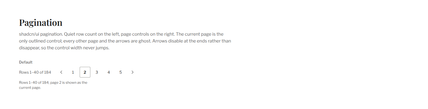 Section / Pagination