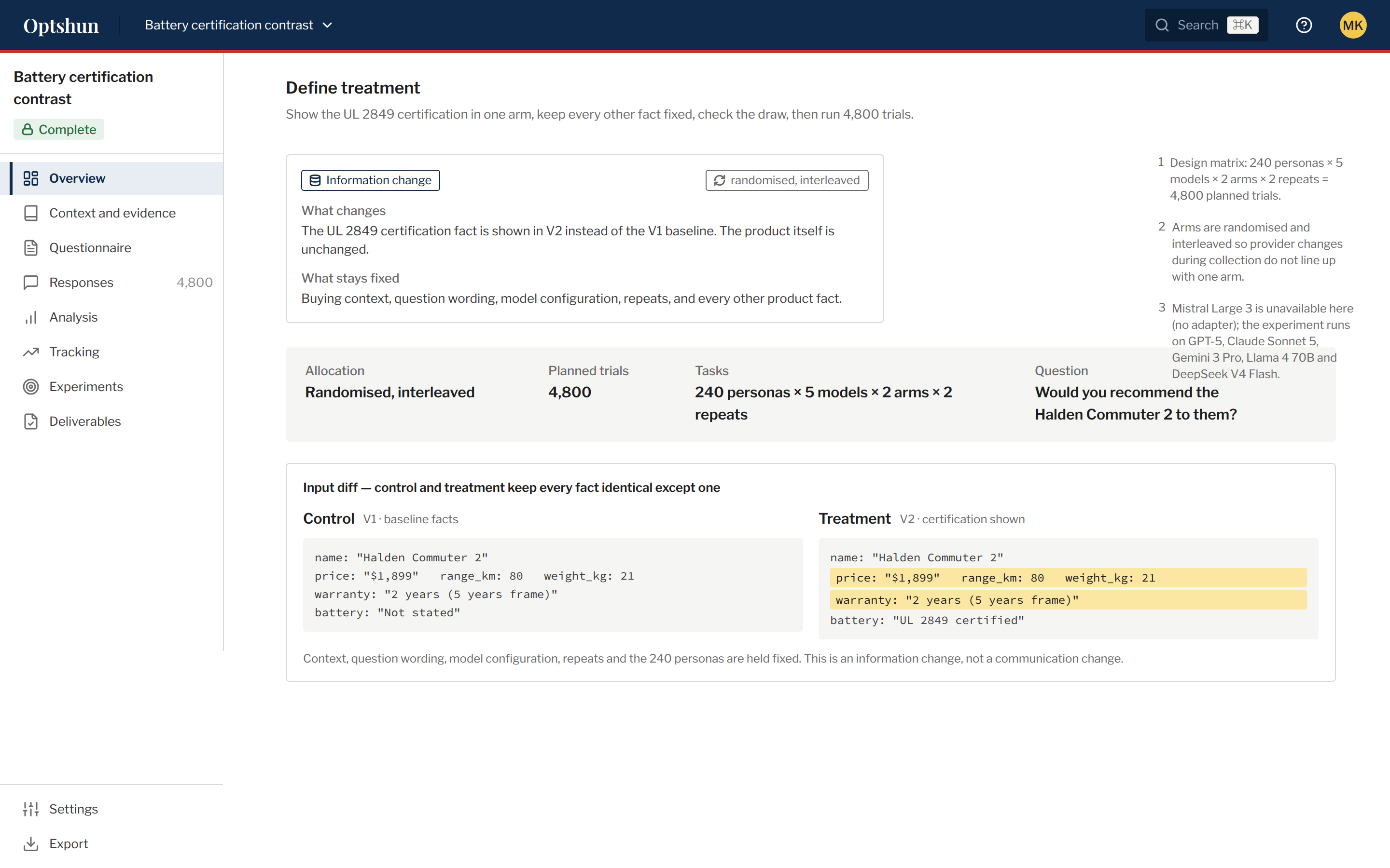 Screen / Define treatment