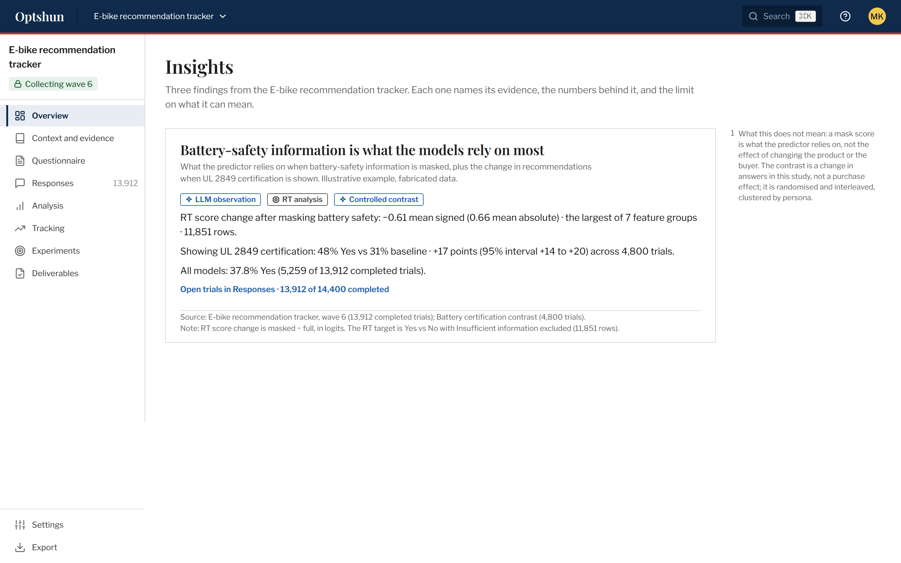 Screen / Insight readout