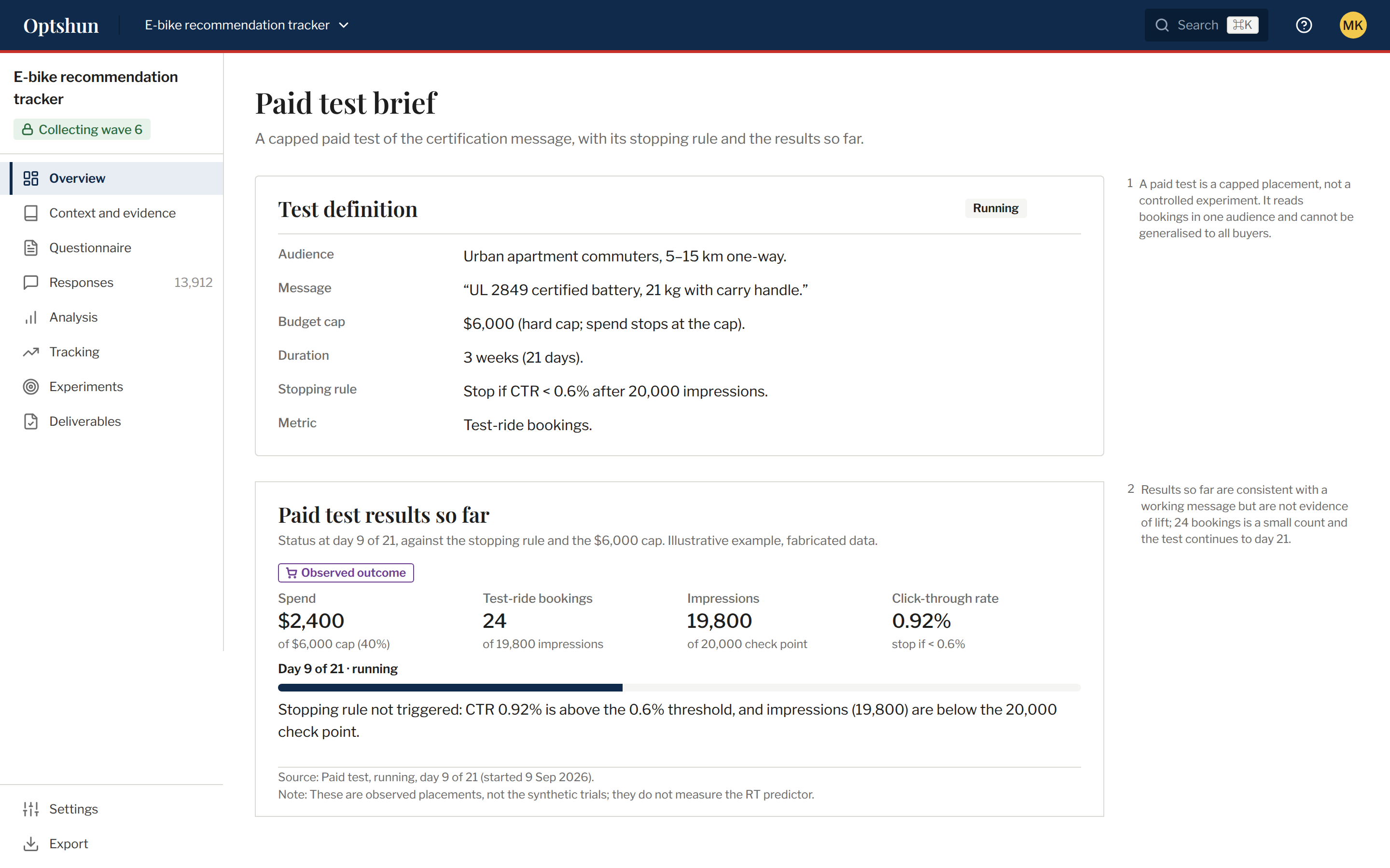 Screen / Paid test brief
