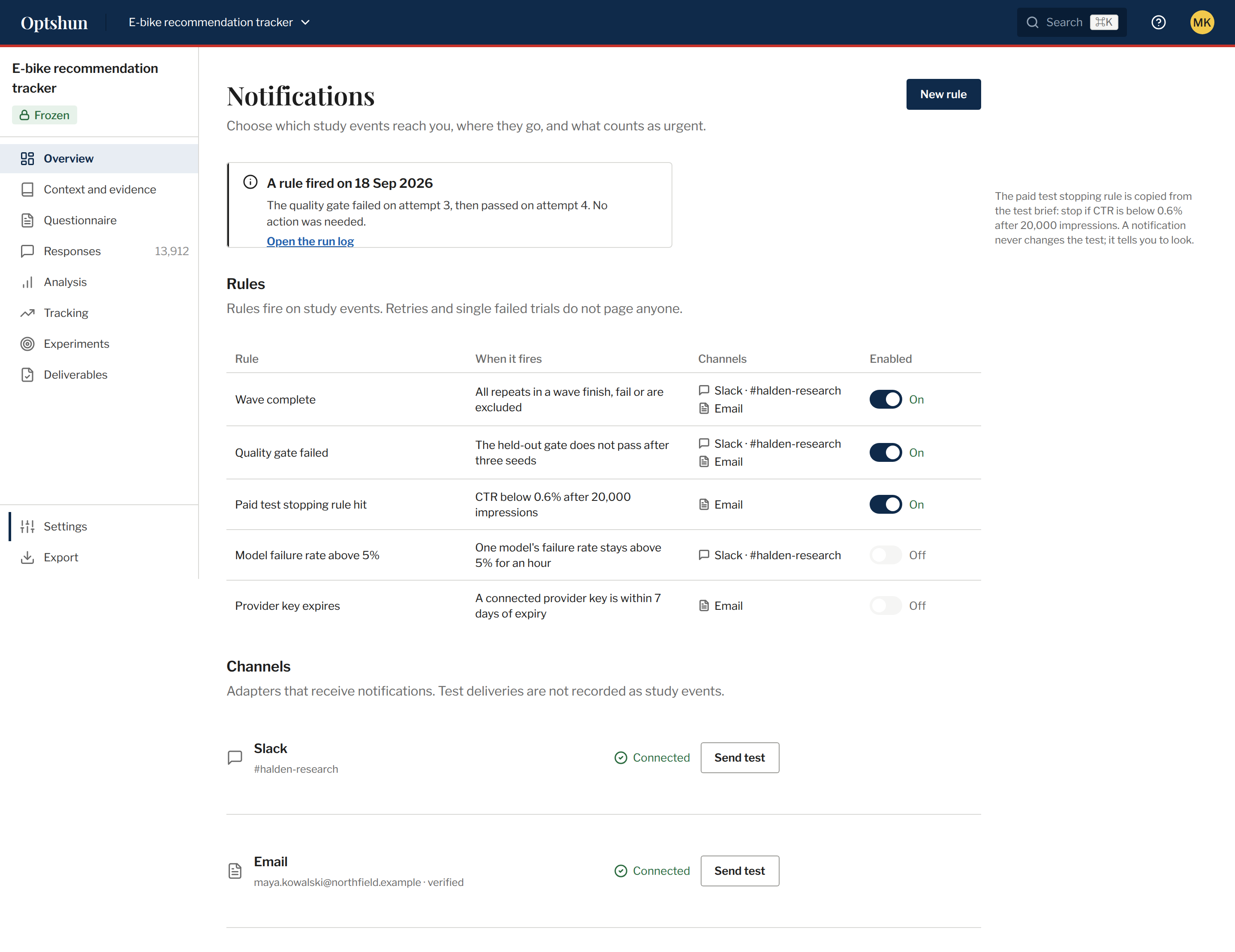 Screen / Notifications